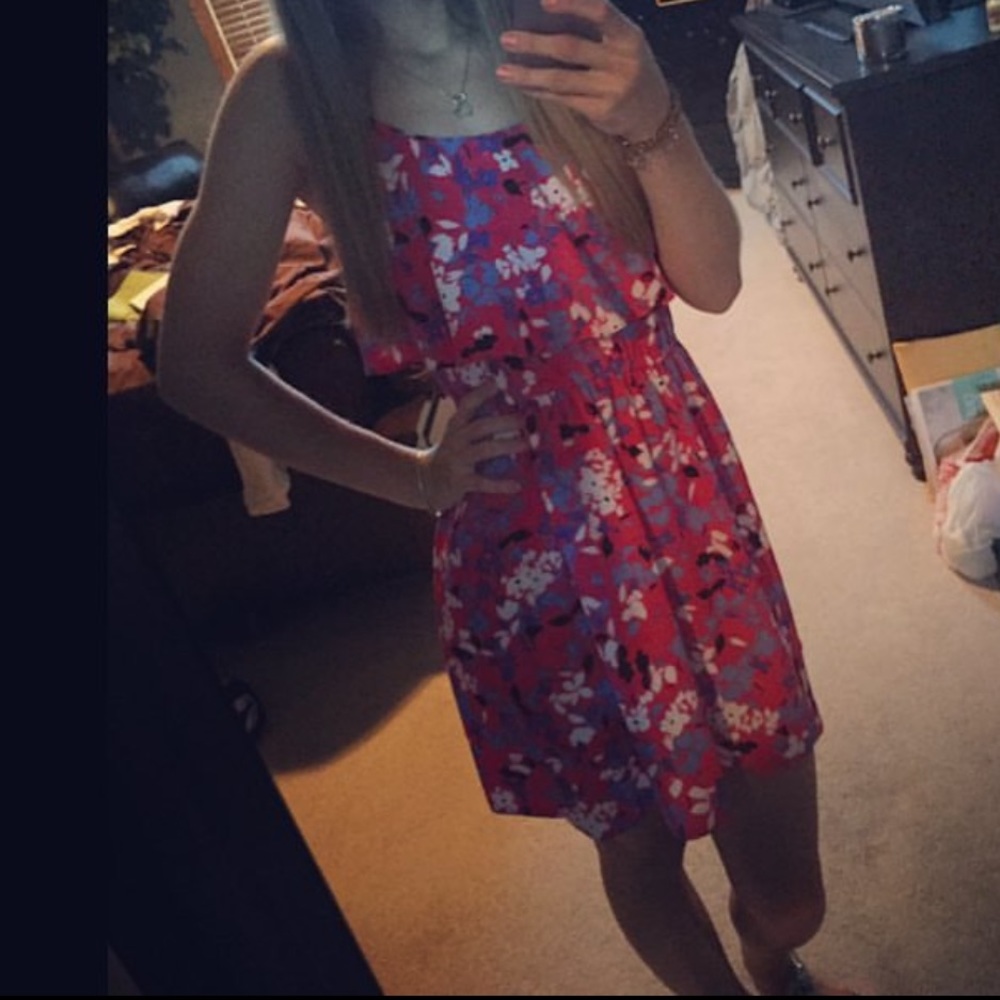 Pink flower dress